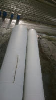 Zerlegung von 500 t Windmühlenröhren in Klanxbüll (Nordfriesland)