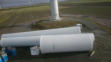 Zerlegung von 500 t Windmühlenröhren in Klanxbüll (Nordfriesland)